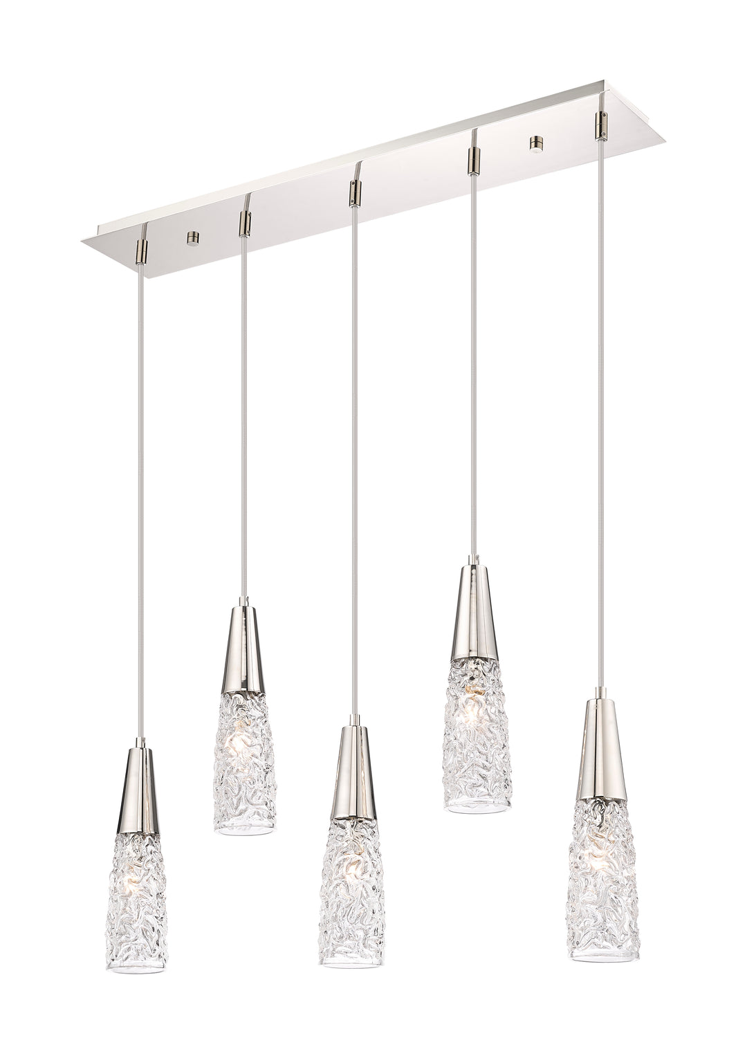 Innovations Lighting Amherst Brook 3" Island Light Linear Chandeliers Innovations Lighting Polished Nickel Clear ; Glass Type: Transparent 