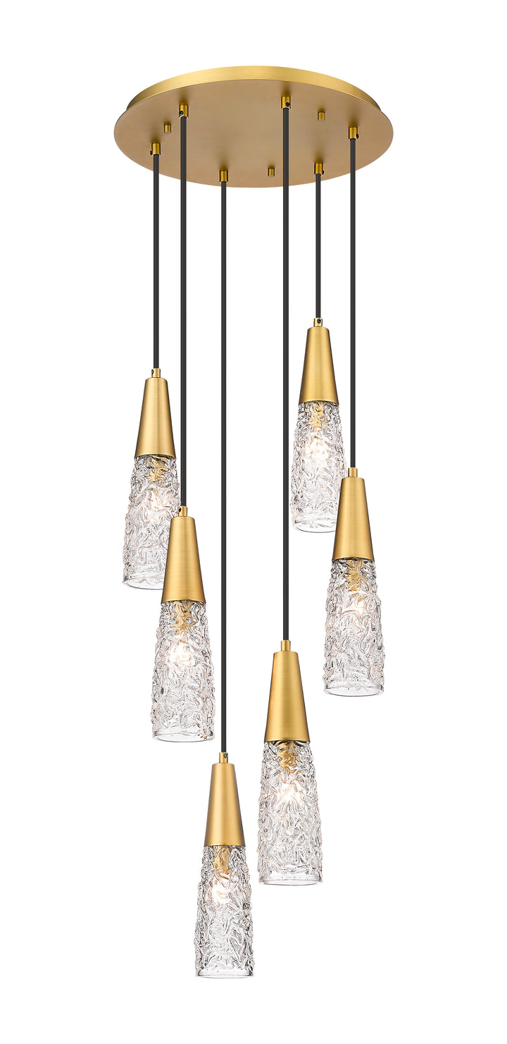 Innovations Lighting Amherst Brook 3" Multi Pendant - Brushed Brass Pendants Innovations Lighting Clear ; Glass Type: Transparent  