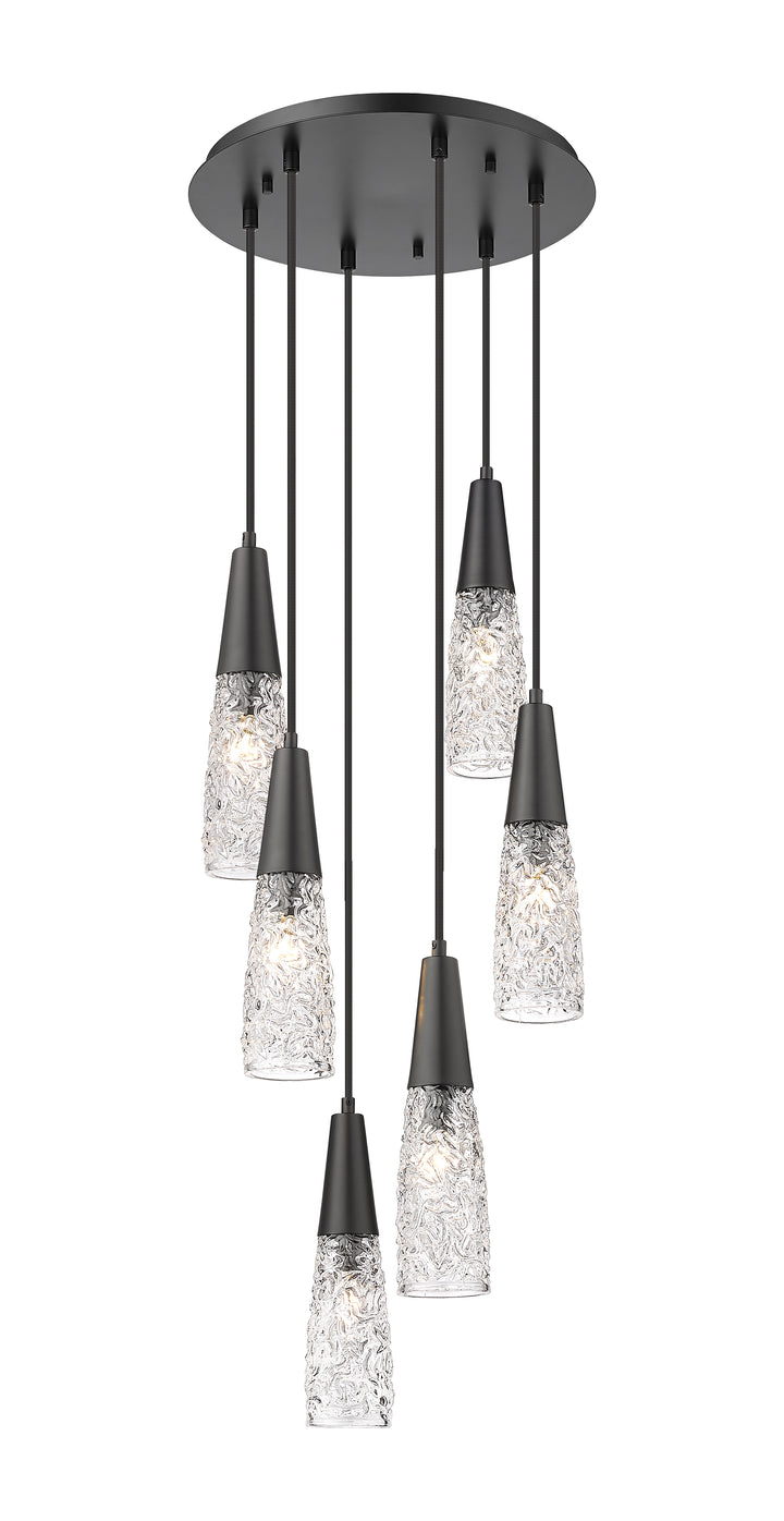 Innovations Lighting Amherst Brook 3" Multi Pendant - Matte Black Pendants Innovations Lighting Clear ; Glass Type: Transparent  