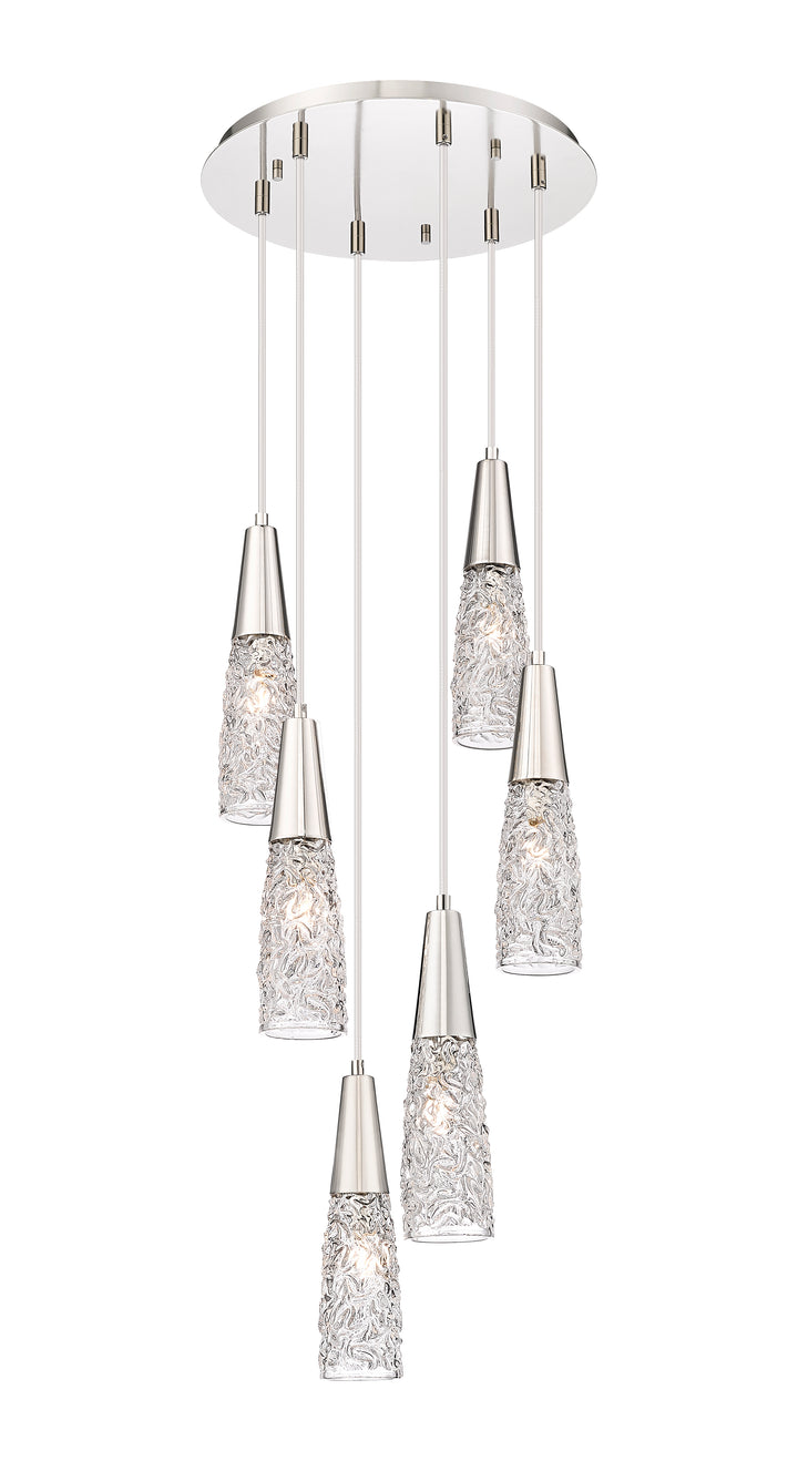 Innovations Lighting Amherst Brook 3" Multi Pendant - Polished Nickel Pendants Innovations Lighting Clear ; Glass Type: Transparent  