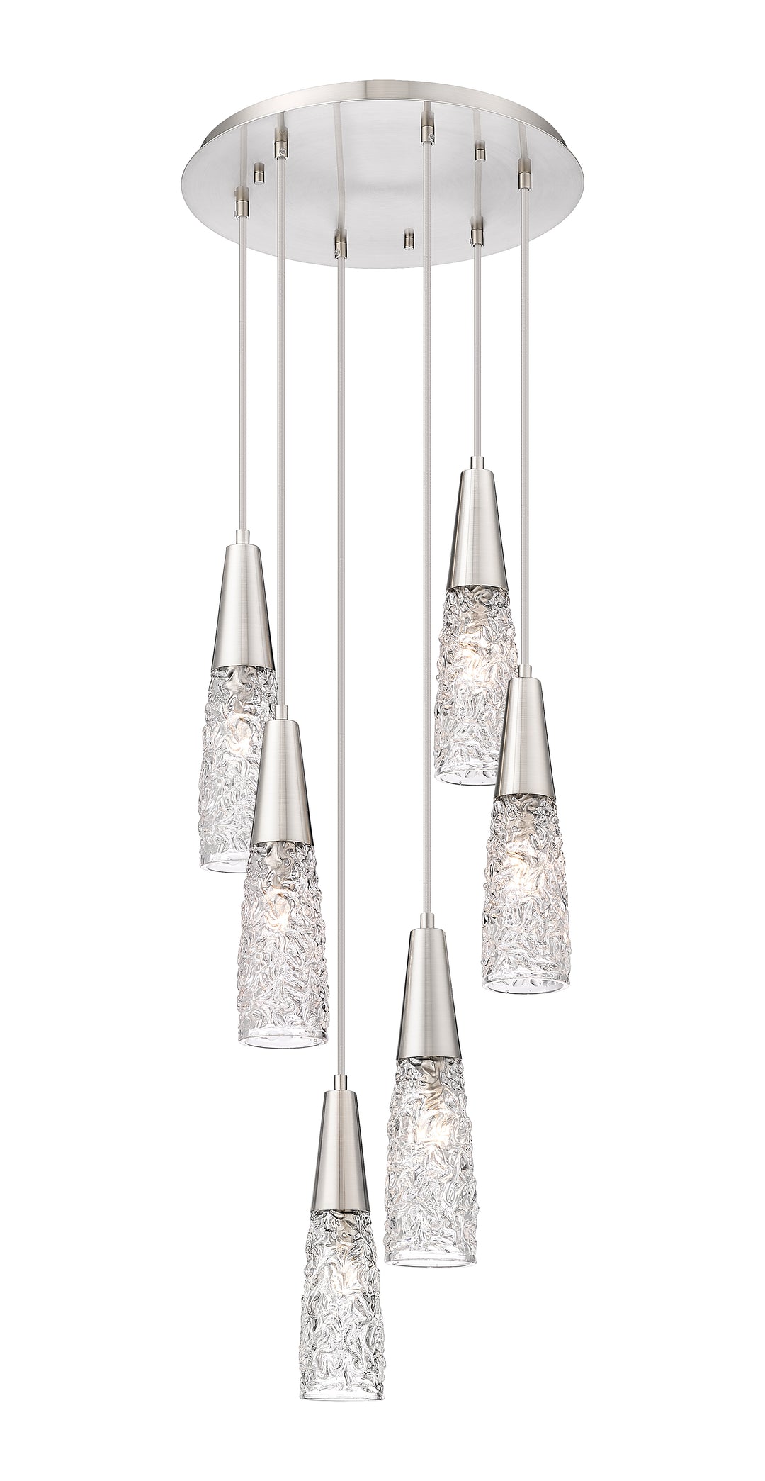 Innovations Lighting Amherst Brook 3" Multi Pendant - Brushed Satin Nickel Pendants Innovations Lighting Clear ; Glass Type: Transparent  