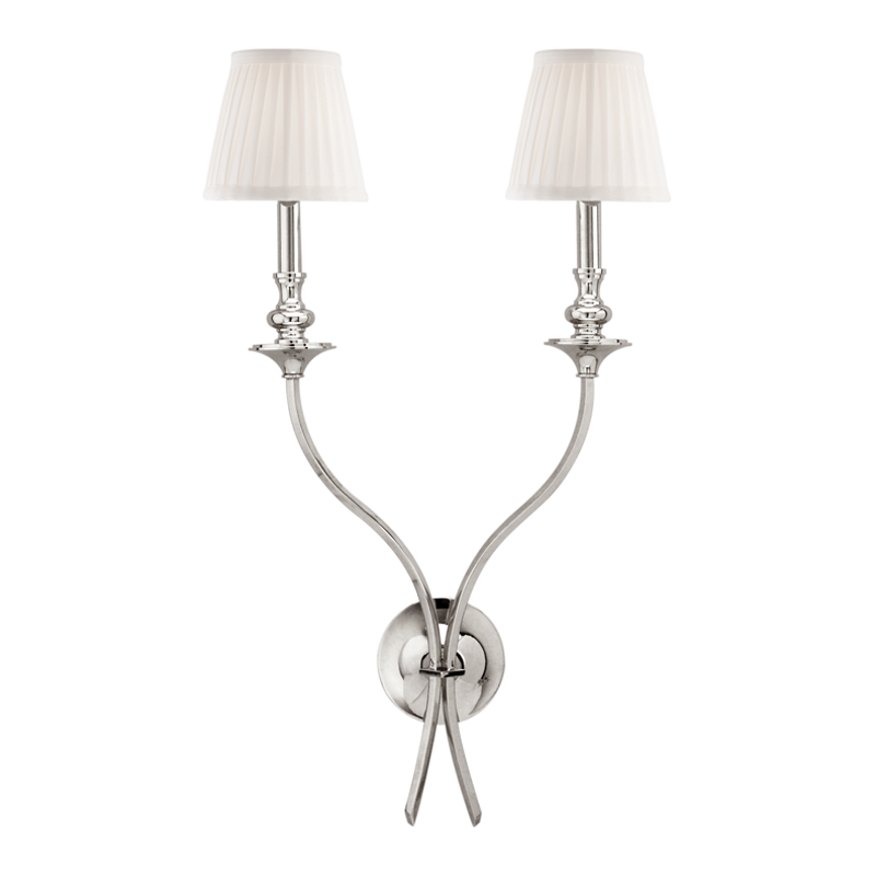 Hudson Valley Lighting Monroe Wall Sconce Wall Sconces Hudson Valley Lighting Polished Nickel  