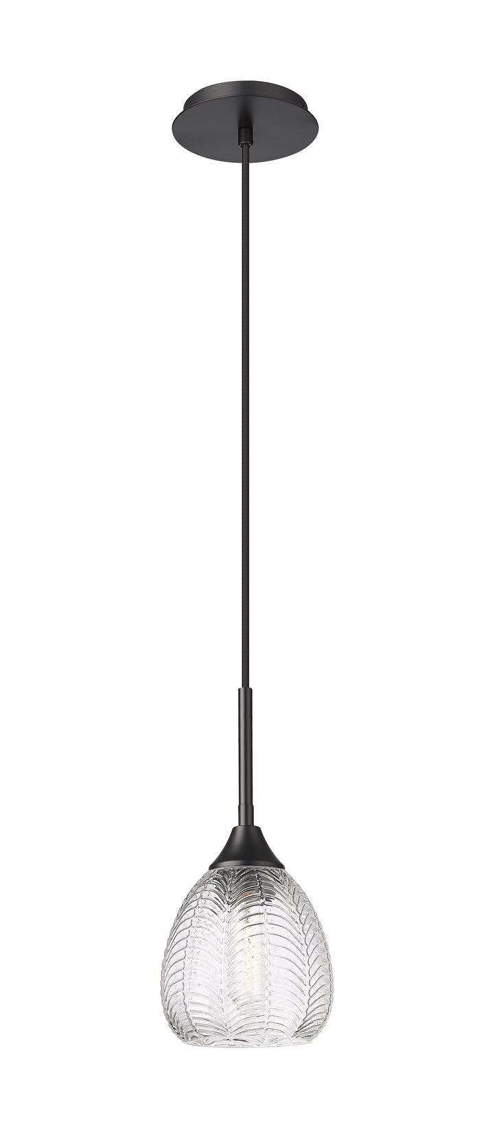 Innovations Lighting Berkshire 6" Pendant Pendants Innovations Lighting Matte Black Clear ; Glass Type: Transparent 