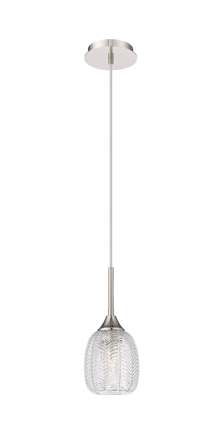 Innovations Lighting Berkshire 5" Pendant Pendants Innovations Lighting Polished Nickel Clear ; Glass Type: Transparent 