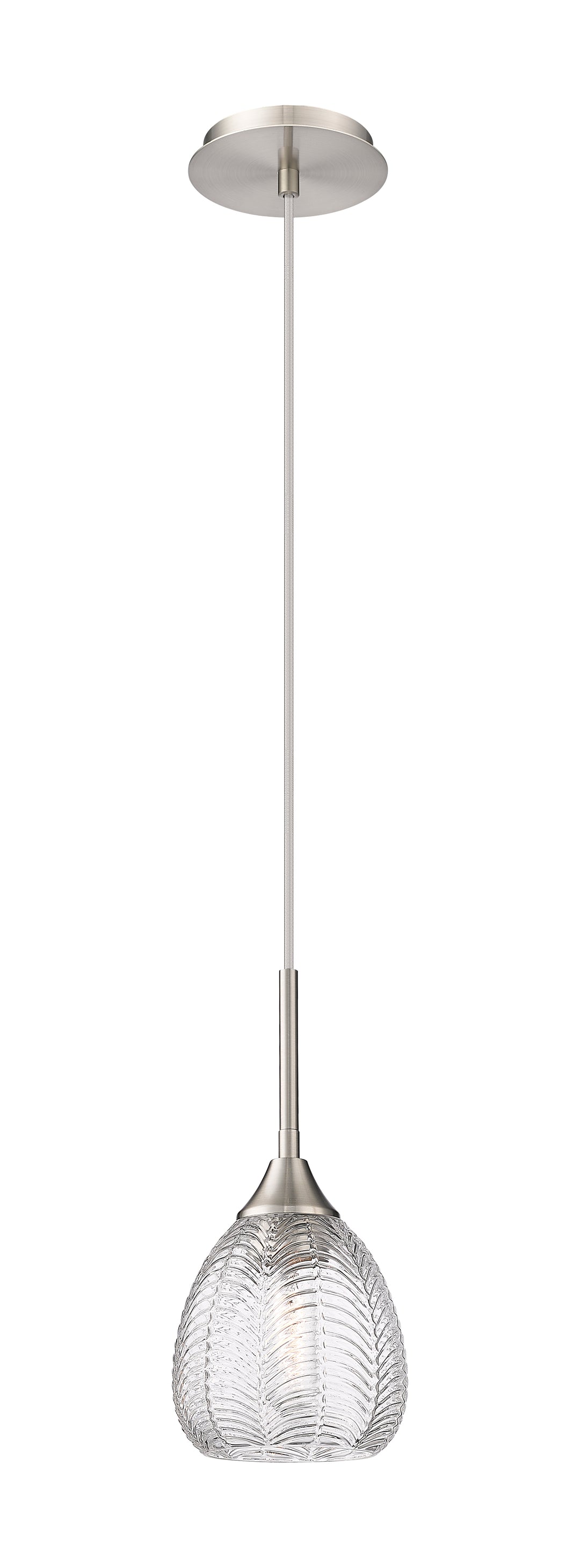 Innovations Lighting Berkshire 6" Pendant Pendants Innovations Lighting Brushed Satin Nickel Clear ; Glass Type: Transparent 