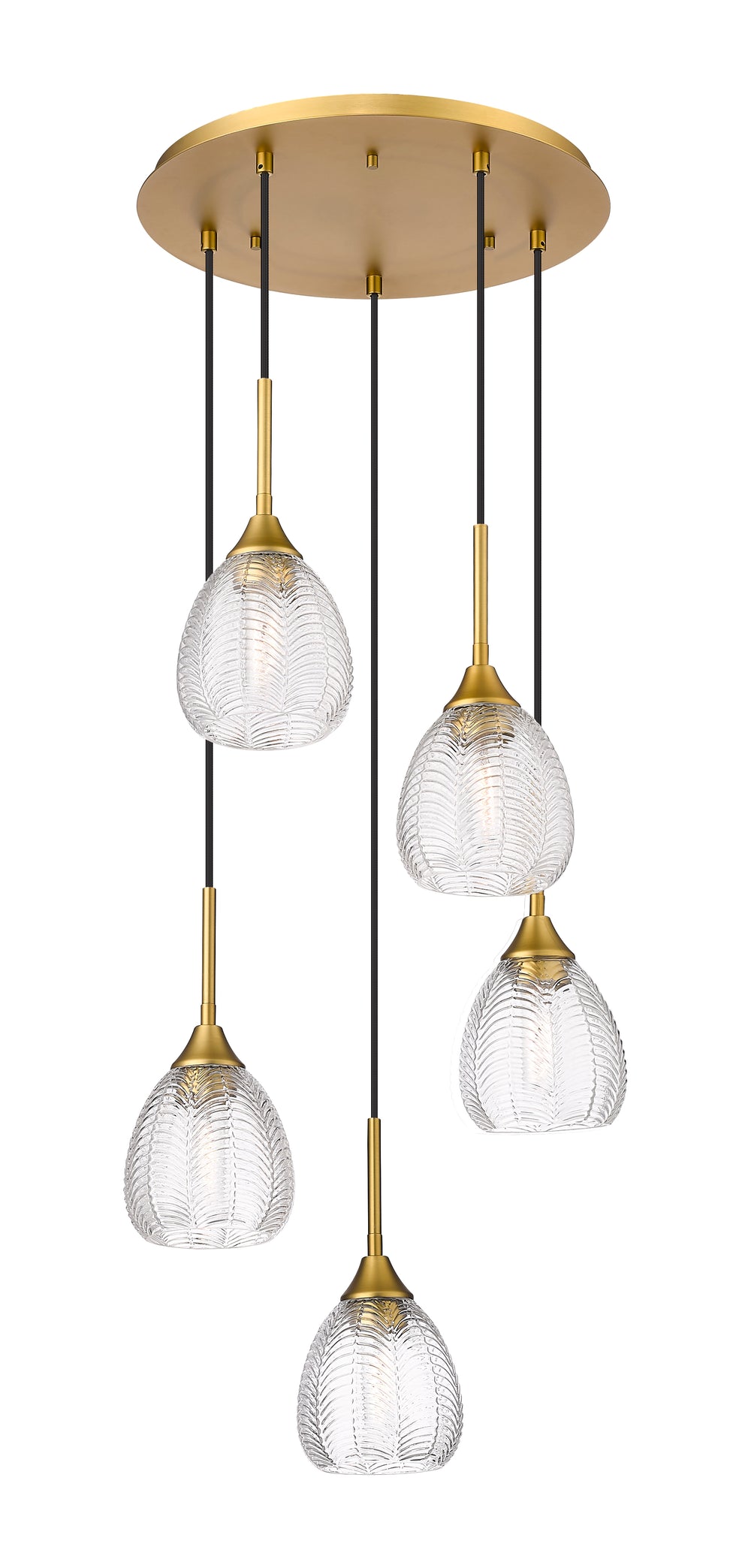 Innovations Lighting Berkshire 6" Multi Pendant - Brushed Brass Pendants Innovations Lighting Clear ; Glass Type: Transparent  