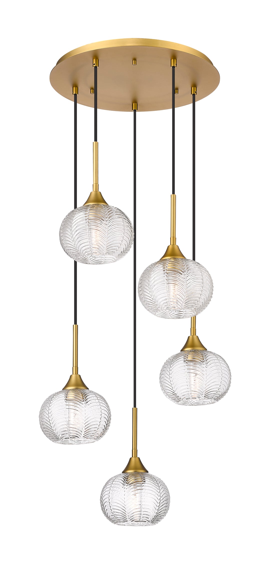 Innovations Lighting Berkshire 7" Multi Pendant - Brushed Brass Pendants Innovations Lighting Clear ; Glass Type: Transparent  