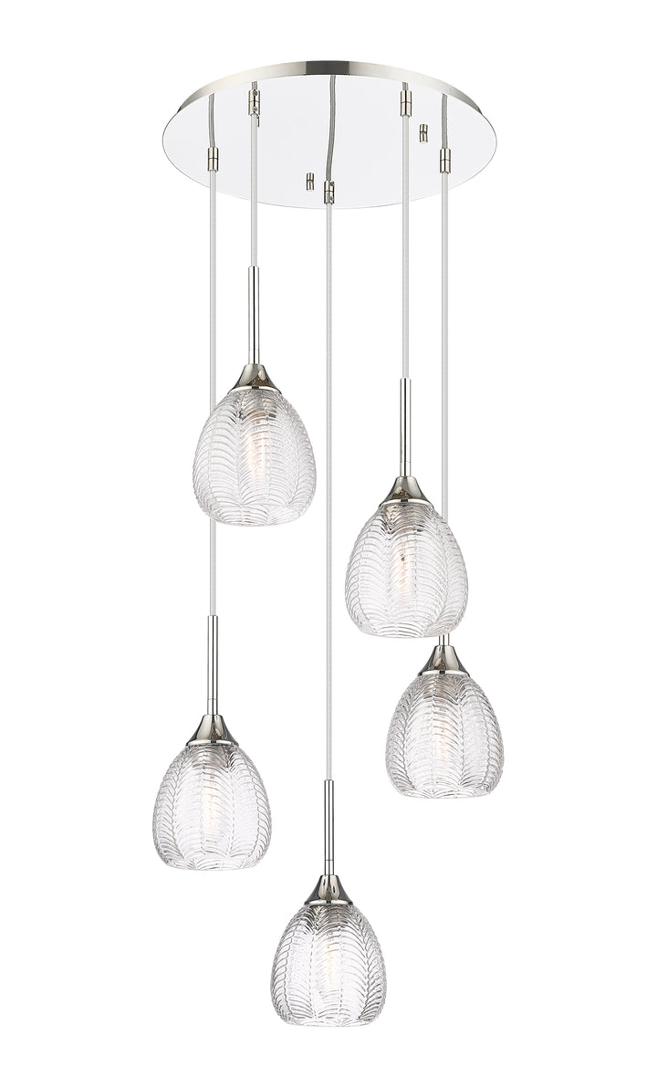 Innovations Lighting Berkshire 6" Multi Pendant - Polished Nickel Pendants Innovations Lighting Clear ; Glass Type: Transparent  