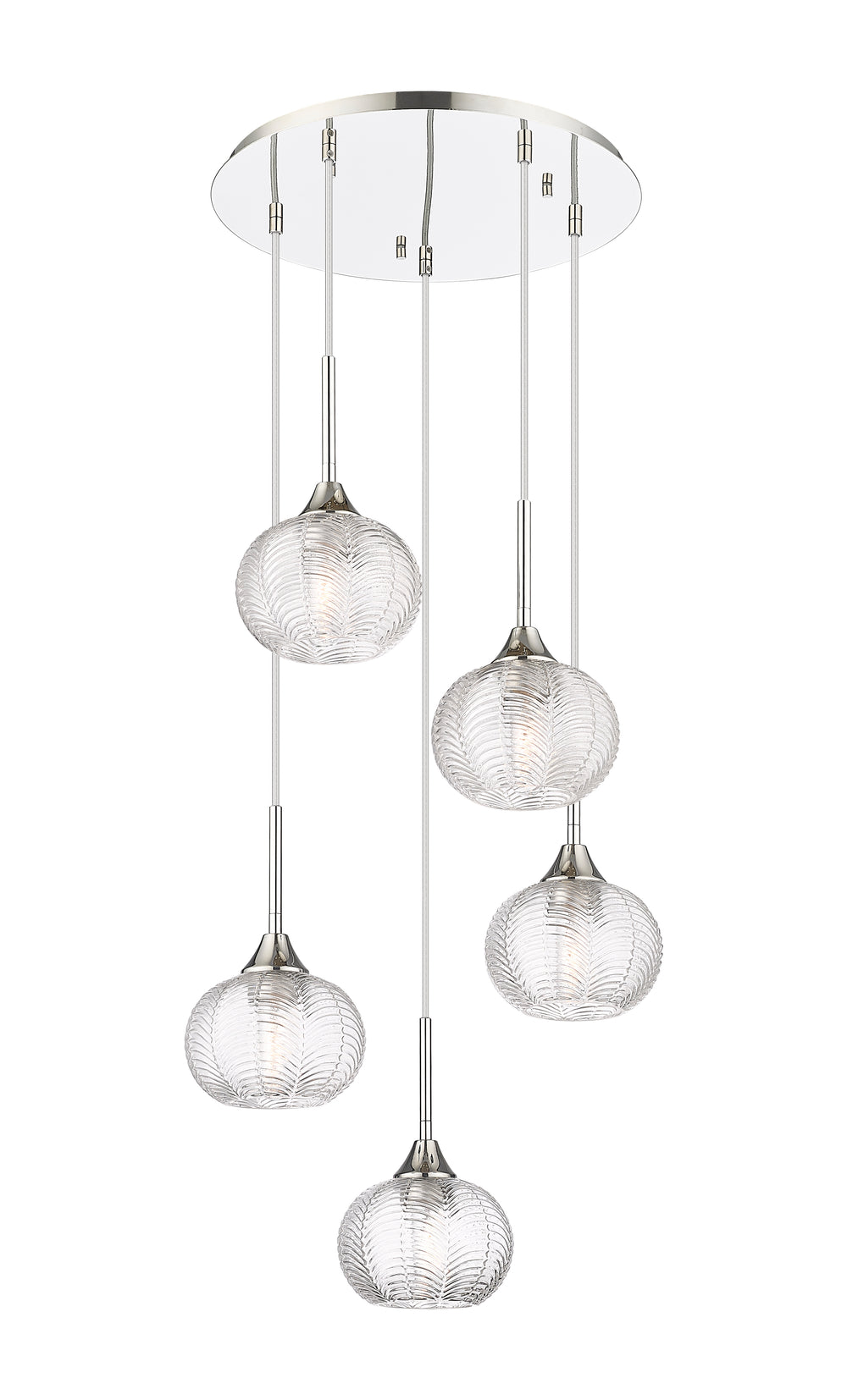 Innovations Lighting Berkshire 7" Multi Pendant - Polished Nickel Pendants Innovations Lighting Clear ; Glass Type: Transparent  