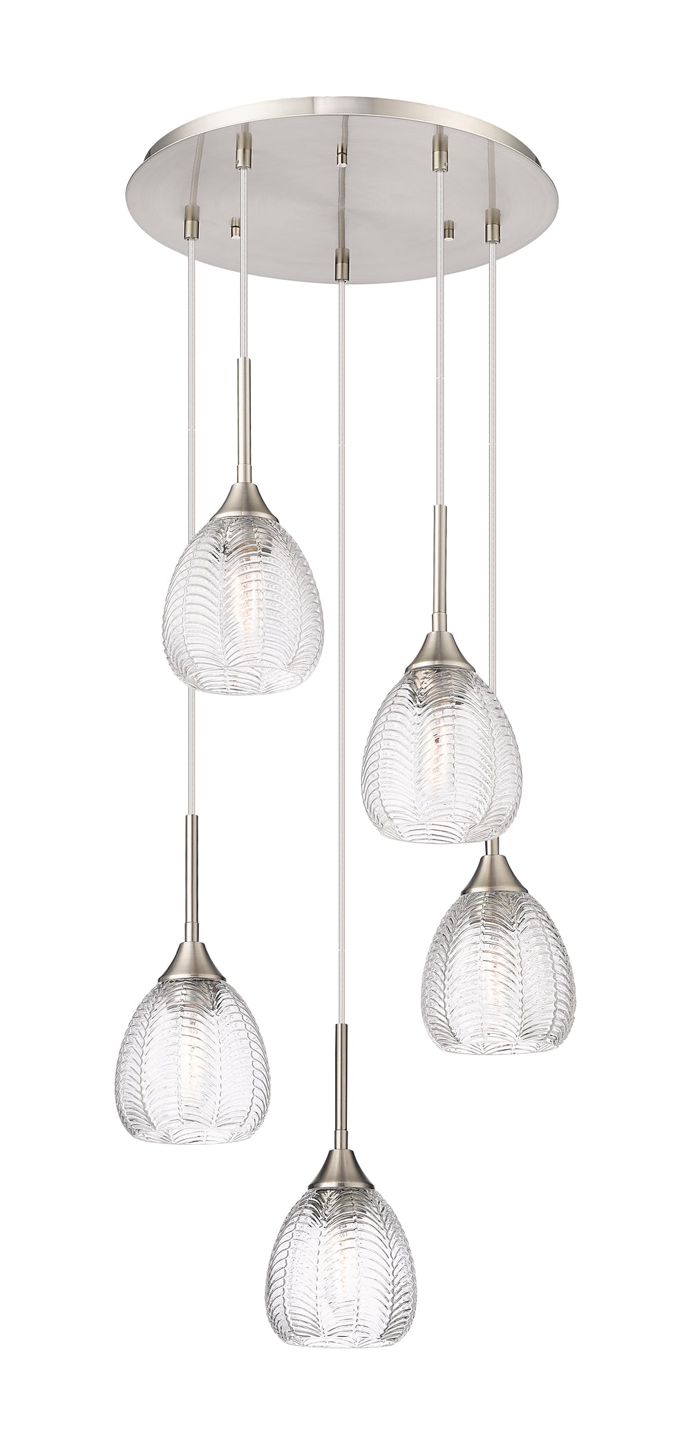 Innovations Lighting Berkshire 6" Multi Pendant - Brushed Satin Nickel Pendants Innovations Lighting Clear ; Glass Type: Transparent  