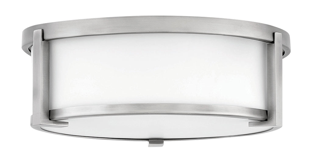 Hinkley Lowell Flush Mount Flush Mount Ceiling Light Hinkley Antique Nickel 13.25x13.25x4.75 