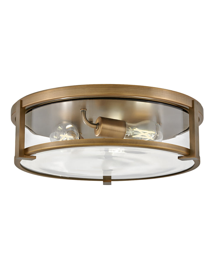 Hinkley Lowell Flush Mount Ceiling Flush Mounts Hinkley Brushed Bronze with Clear glass 16.0x16.0x4.75 