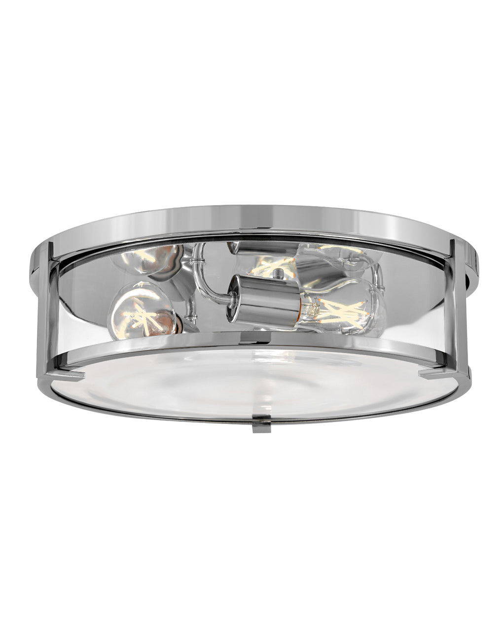 Hinkley Lowell Flush Mount Ceiling Flush Mounts Hinkley Chrome with Clear glass 16.0x16.0x4.75 