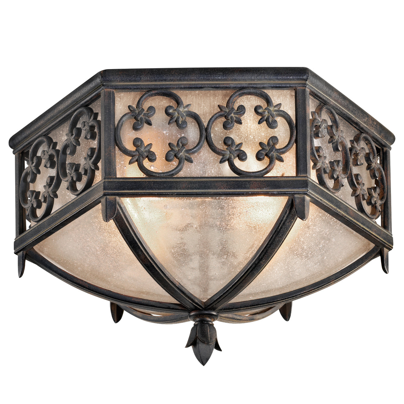 Fine Art Handcrafted Lighting Costa del Sol Outdoor Flush Mount Hanging Fixtures Fine Art Handcrafted Lighting Black  