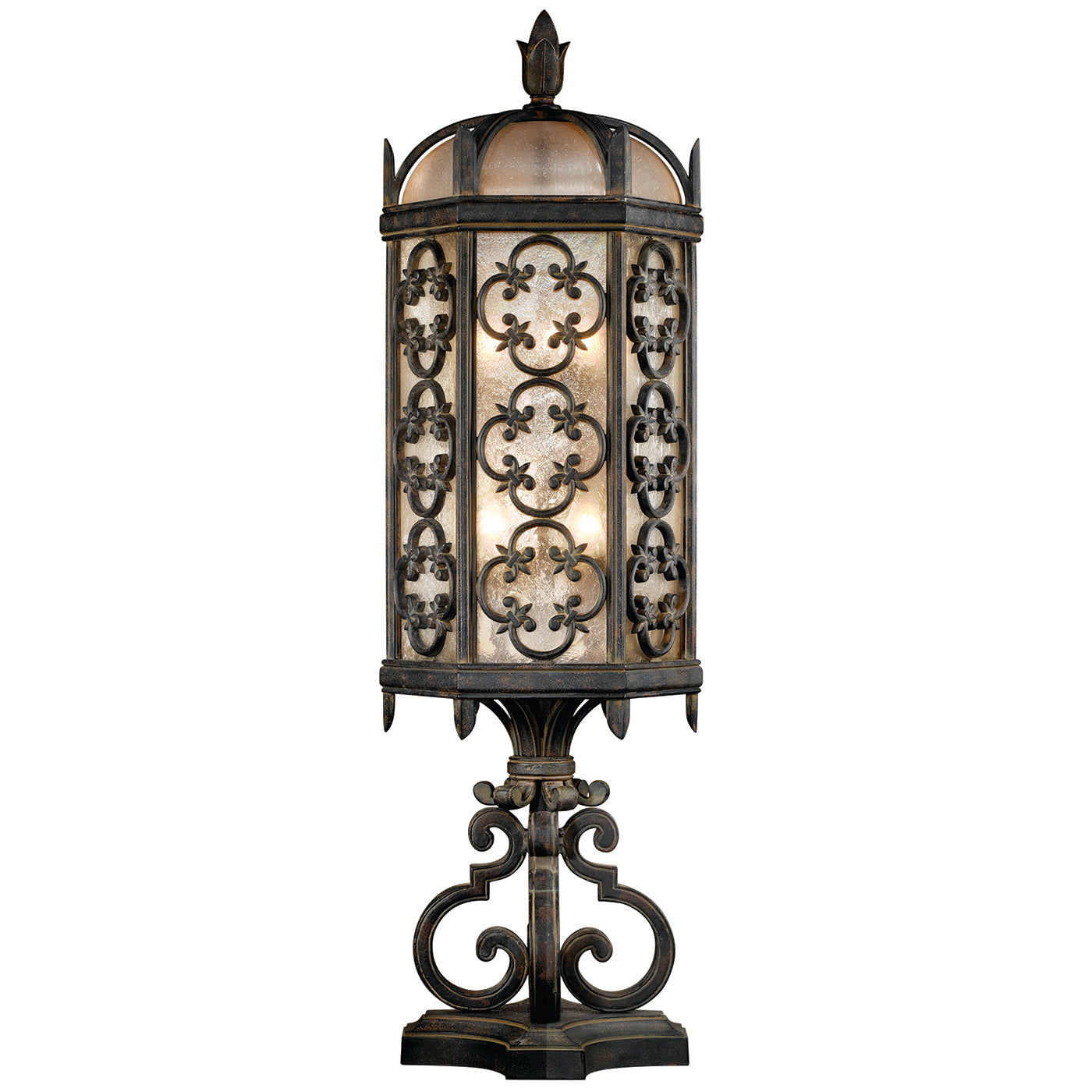 Fine Art Handcrafted Lighting Costa del Sol Outdoor Pier Mount Post/Pier Mounts Fine Art Handcrafted Lighting Black  