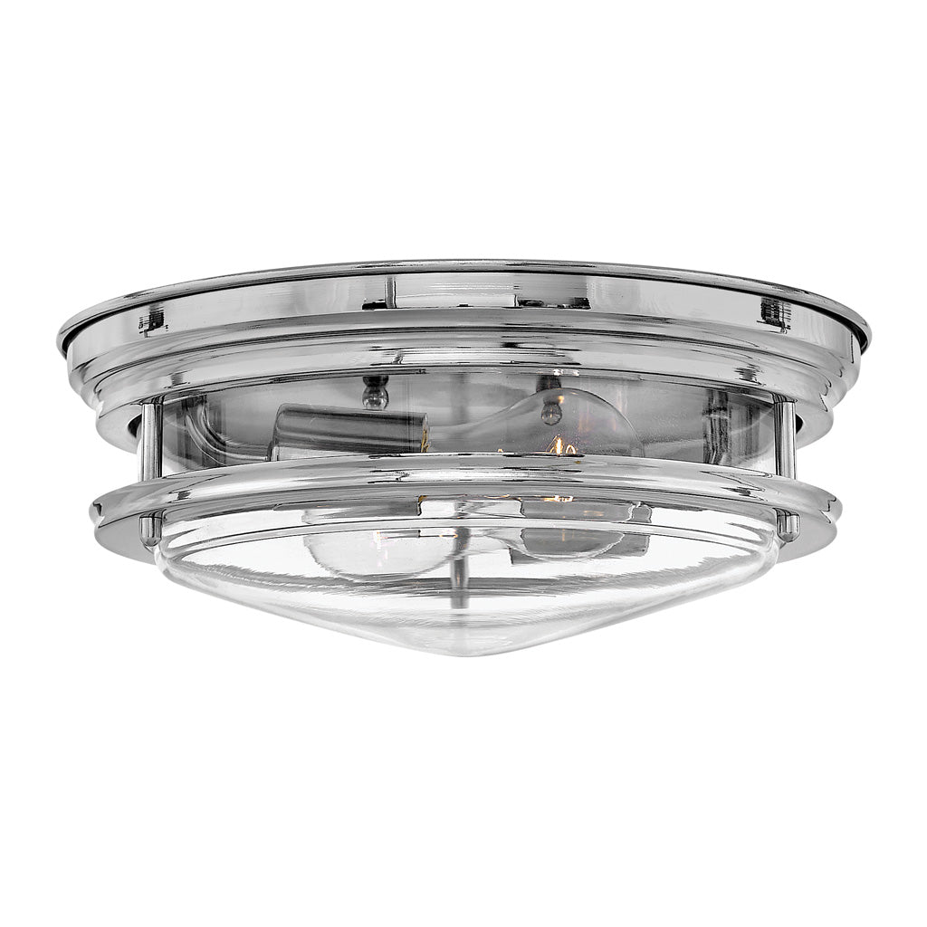 Hinkley Hadley Flush Mount Ceiling Flush Mounts Hinkley Chrome with Clear glass 12.0x12.0x4.75 