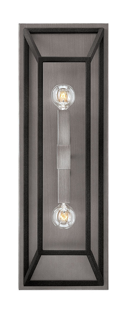 Hinkley Fulton Sconce Sconce Hinkley Aged Zinc 5.0x7.5x22.25 