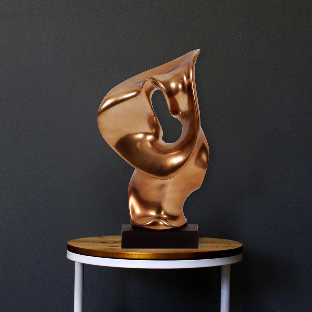 Howard Elliott Collection Abstract Matte Bronze Ceramic Statue Decorative Accents Howard Elliott Collection   