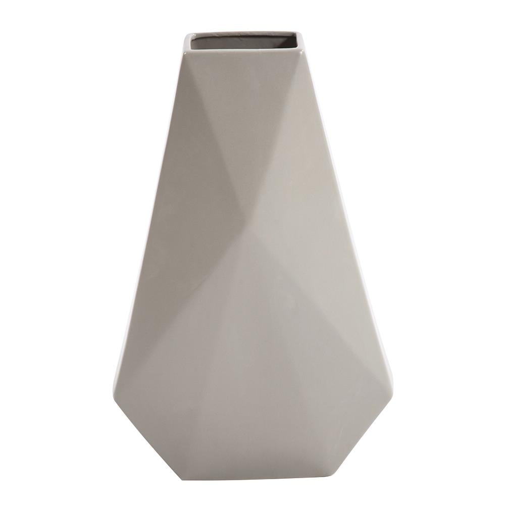 Howard Elliott Collection Geo Matte Stone Ceramic Vase, Medium Vases Howard Elliott Collection   