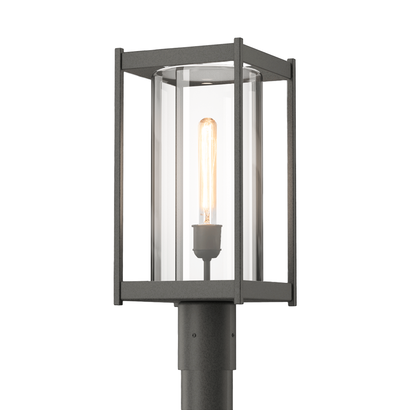 Hubbardton Forge Cela Outdoor Post Light Outdoor l Post/Pier Mounts Hubbardton Forge Coastal Natural Iron Clear Glass (ZM) 