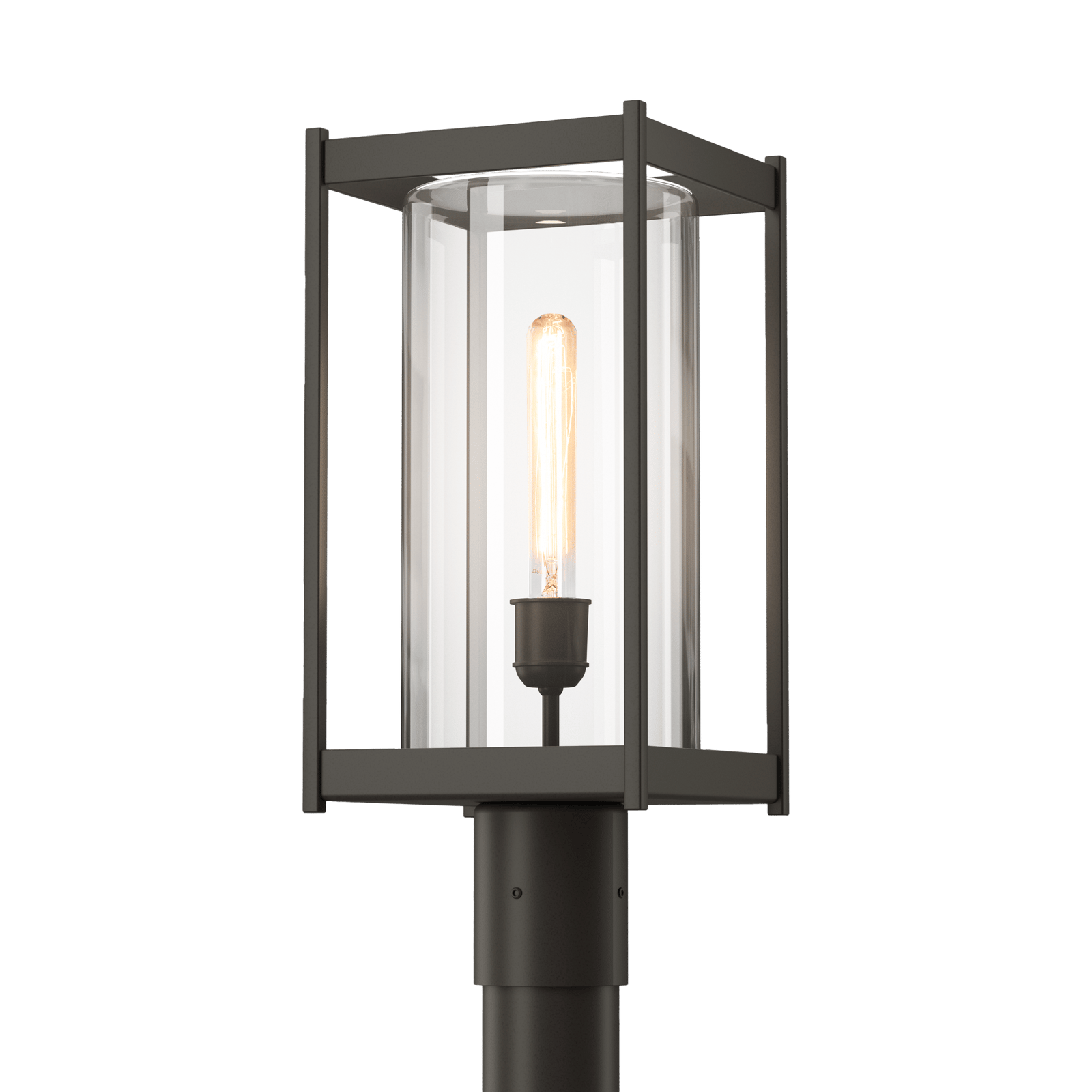 Hubbardton Forge Cela Outdoor Post Light Outdoor l Post/Pier Mounts Hubbardton Forge Coastal Dark Smoke Clear Glass (ZM) 