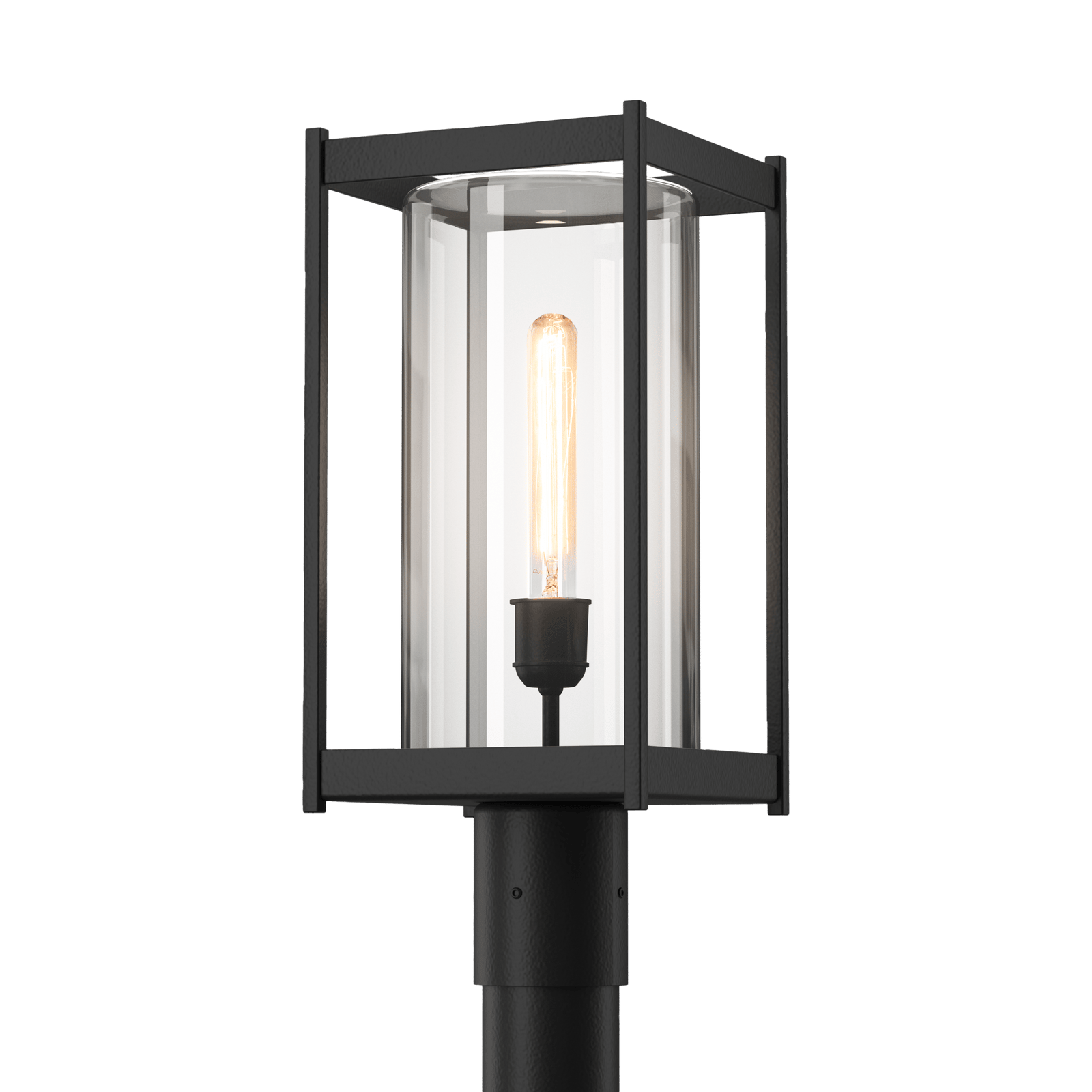 Hubbardton Forge Cela Outdoor Post Light Outdoor l Post/Pier Mounts Hubbardton Forge Coastal Black Clear Glass (ZM) 