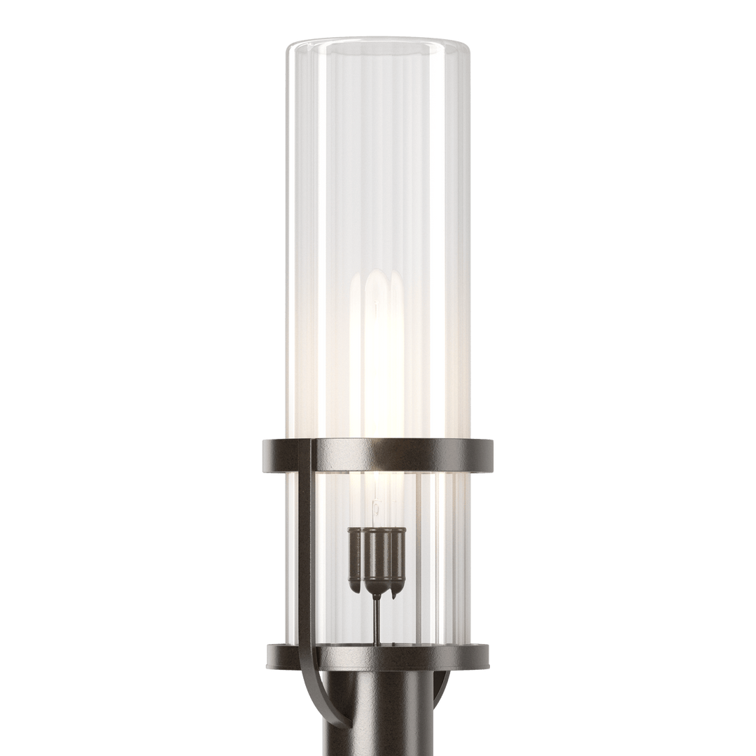 Hubbardton Forge Alcove Outdoor Post Light Pier & Post Mount Lights Hubbardton Forge Coastal Oil Rubbed Bronze Clear Glass (ZM) 