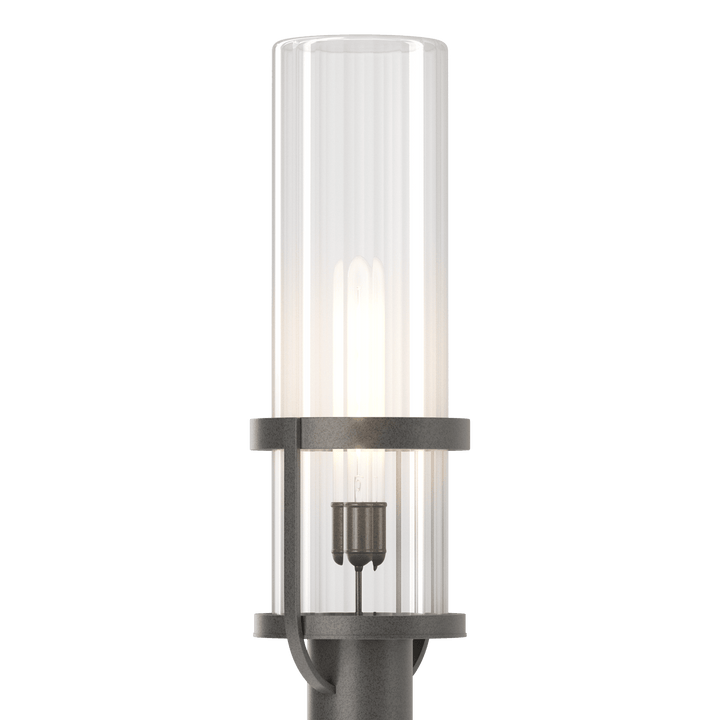 Hubbardton Forge Alcove Outdoor Post Light Pier & Post Mount Lights Hubbardton Forge Coastal Natural Iron Clear Glass (ZM) 