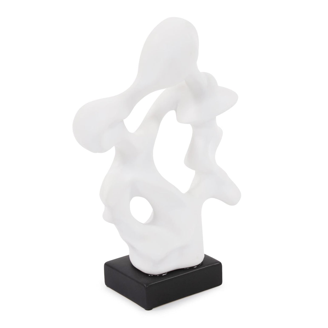 Howard Elliott Collection White Ceramic Abstract Sculpture