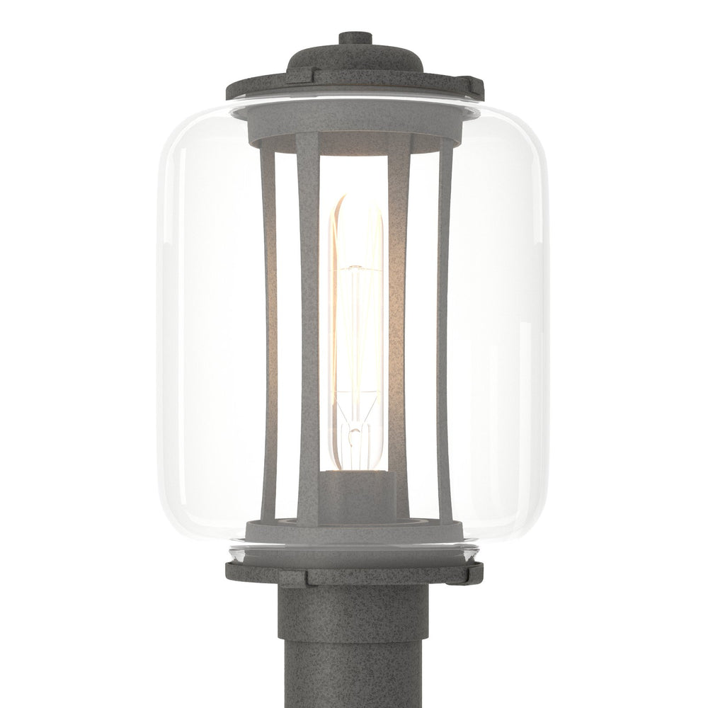 Hubbardton Forge Fairwinds Outdoor Post Light Pier & Post Mount Lights Hubbardton Forge Coastal Natural Iron Clear Glass (ZM) 