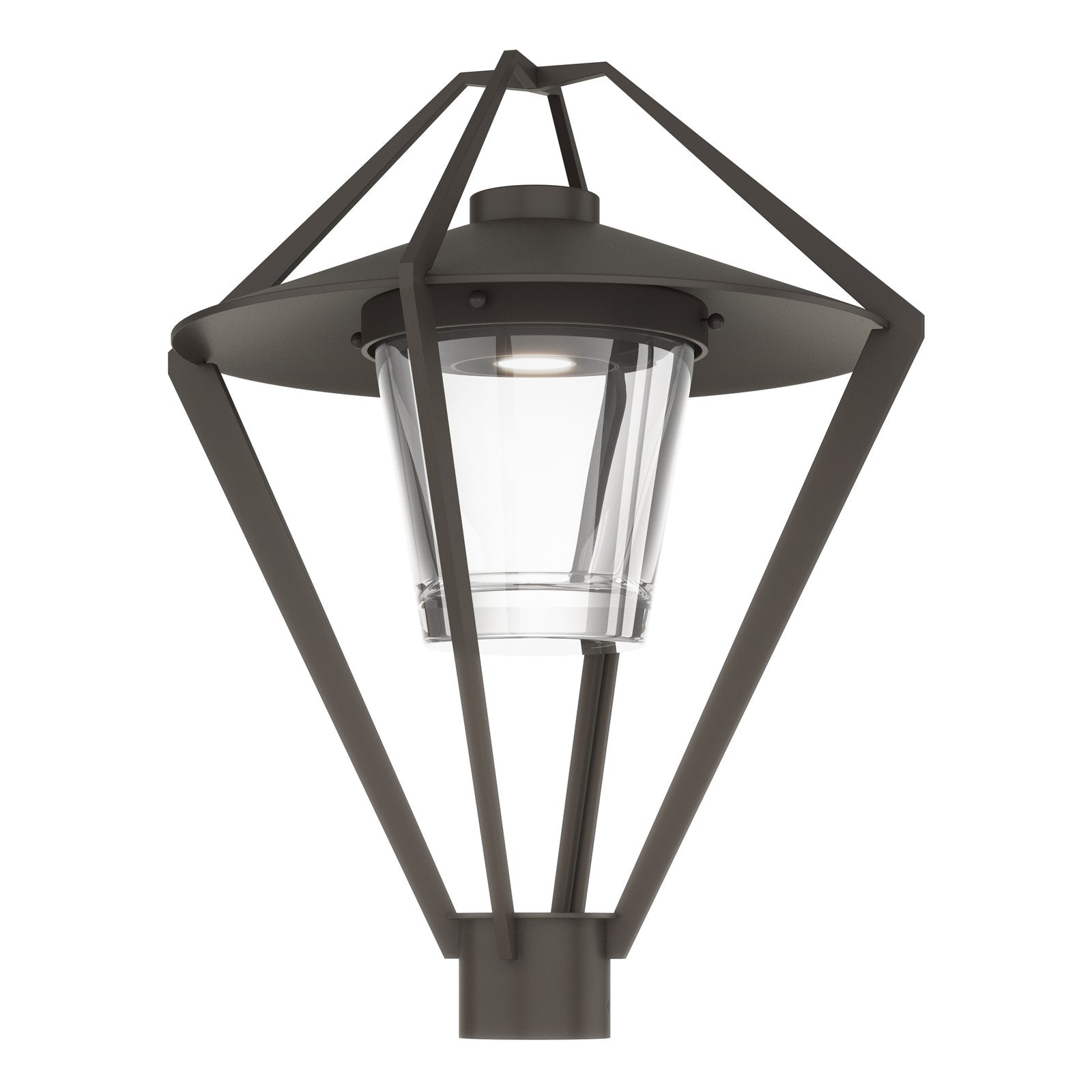 Hubbardton Forge Stellar Post Light Outdoor l Post/Pier Mounts Hubbardton Forge Coastal Dark Smoke Clear Glass (ZM) 