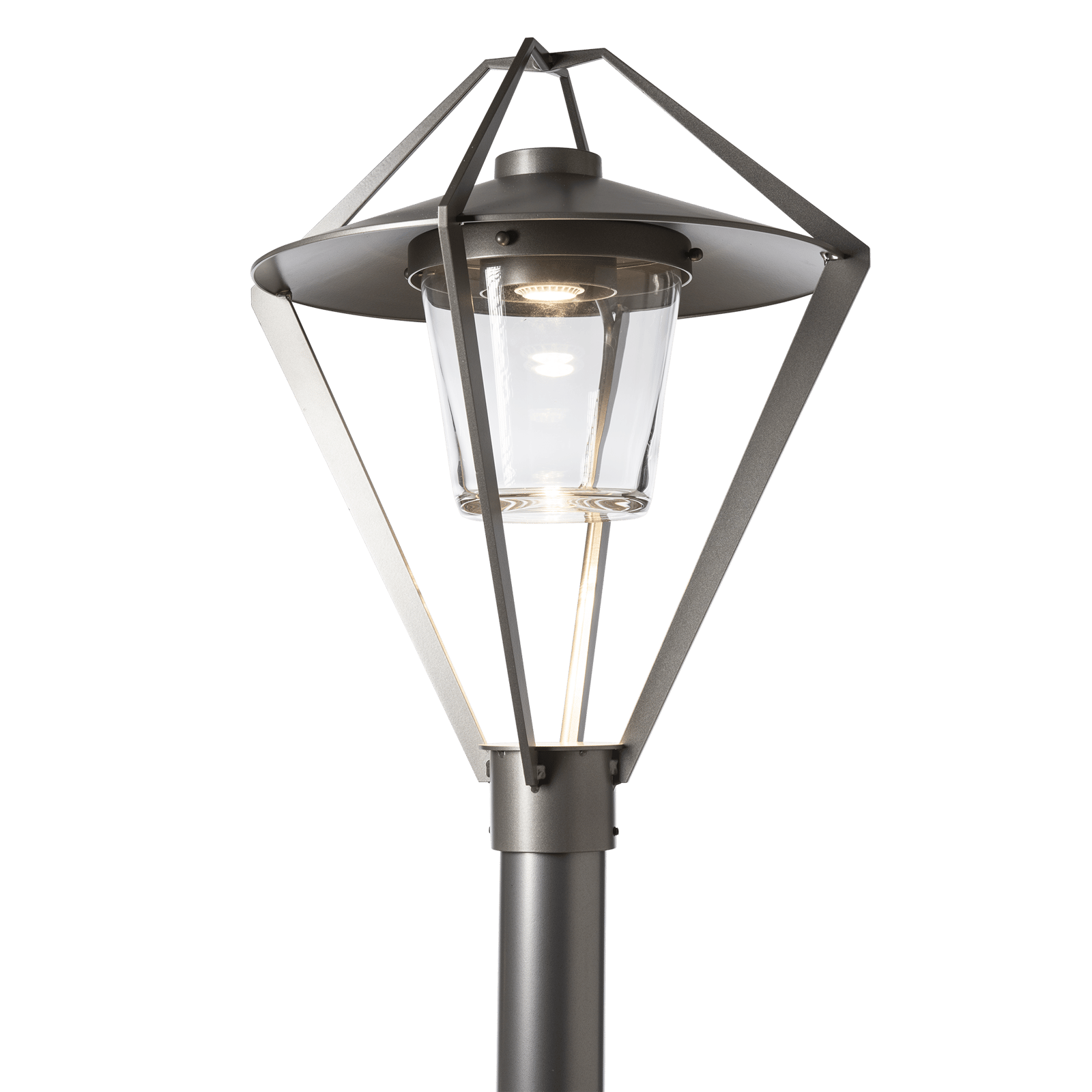 Hubbardton Forge Stellar Post Light Outdoor l Post/Pier Mounts Hubbardton Forge Coastal Burnished Steel Clear Glass (ZM) 