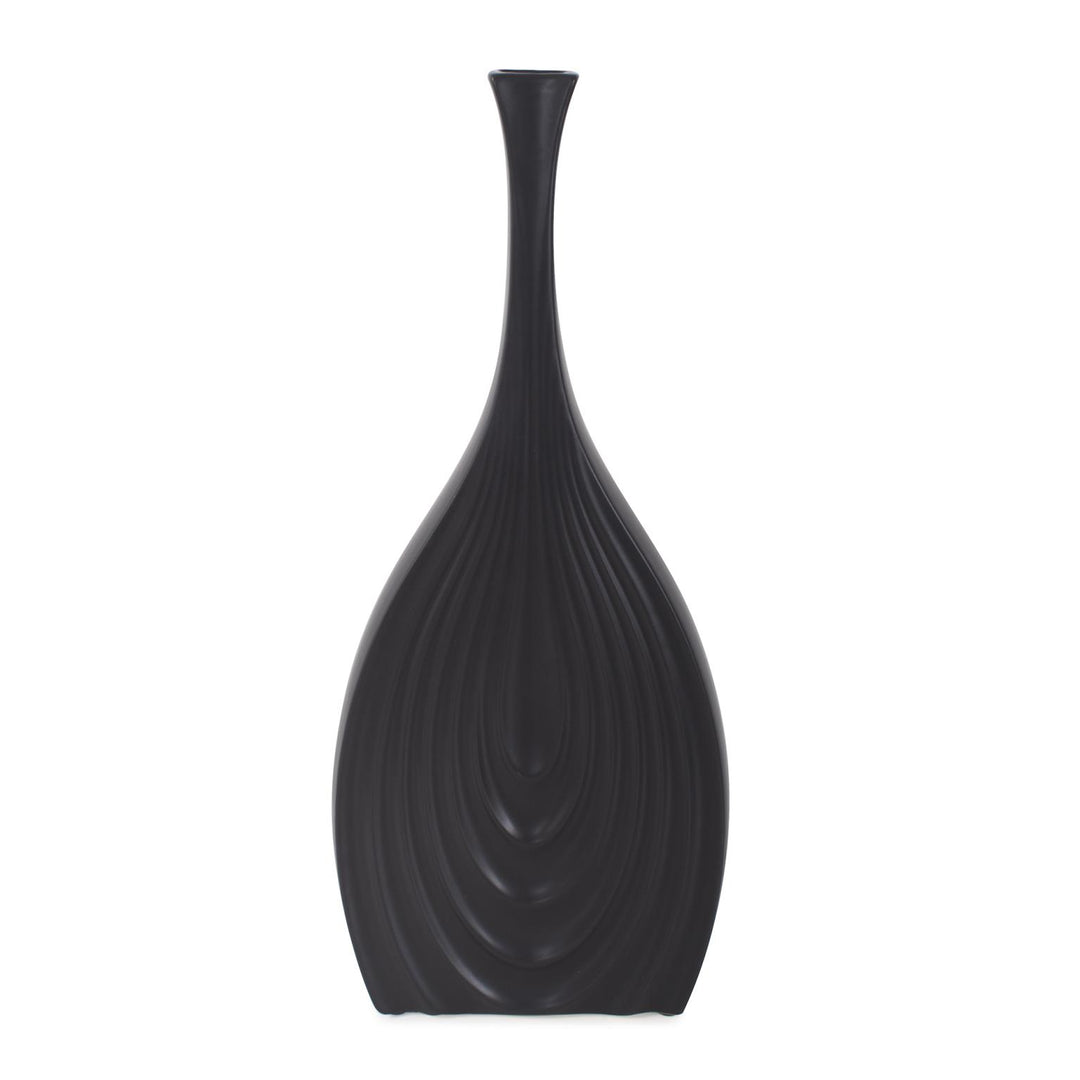 Howard Elliott Collection Black Onion Tapered Tall Vase Vases Howard Elliott Collection   