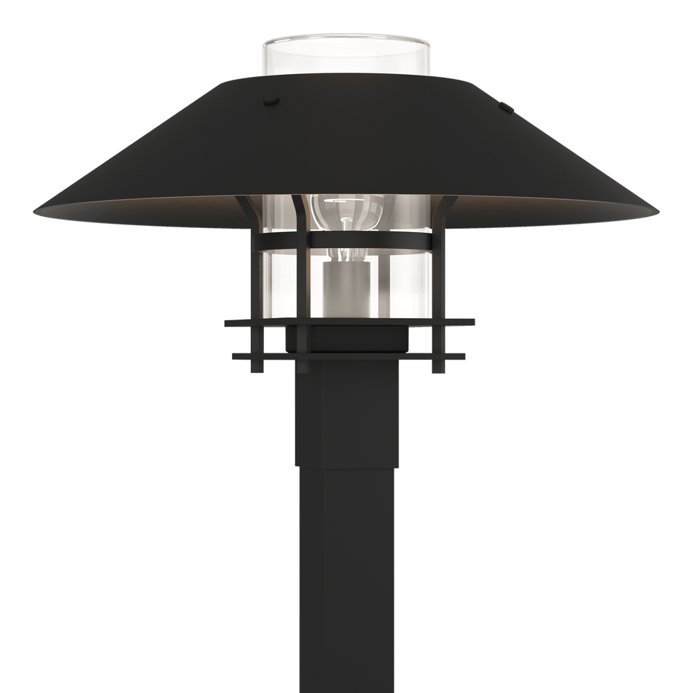 Hubbardton Forge Henry Outdoor Post Light Pier & Post Mount Lights Hubbardton Forge Coastal Black Clear Glass (ZM) Coastal Black