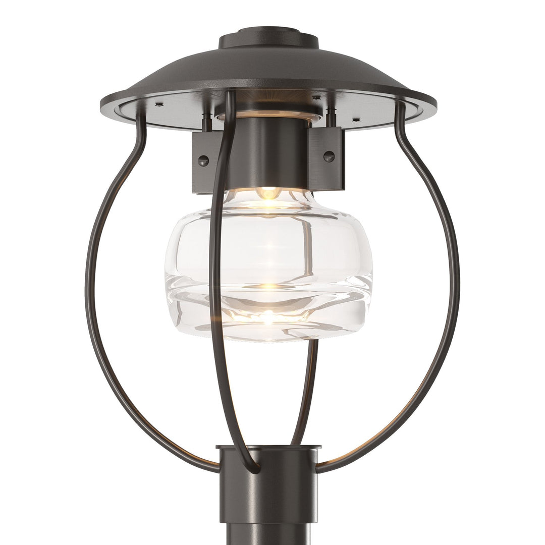 Hubbardton Forge Mason Post Light Pier & Post Mount Lights Hubbardton Forge Coastal Oil Rubbed Bronze Clear Glass (ZM) 