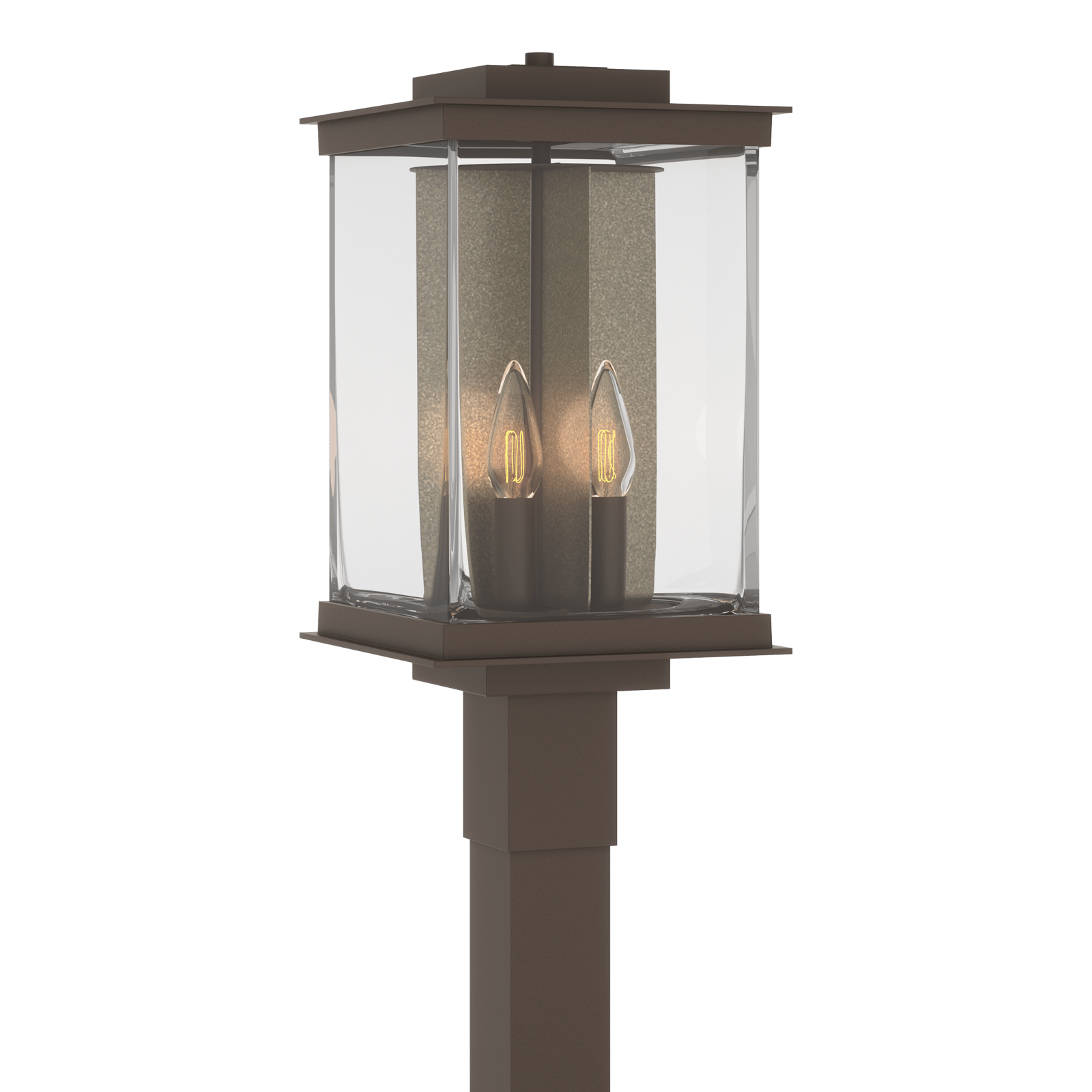 Hubbardton Forge Kingston Outdoor Post Light Outdoor l Post/Pier Mounts Hubbardton Forge Coastal Bronze Clear Glass (ZM) Translucent Soft Gold