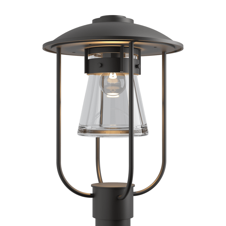 Hubbardton Forge Erlenmeyer Outdoor Post Light Pier & Post Mount Lights Hubbardton Forge Coastal Oil Rubbed Bronze Clear Glass (ZM) 