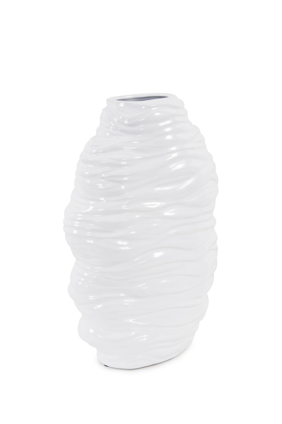 Howard Elliott Collection Ebb Vase in Glossy White, Tall Vases Howard Elliott Collection   