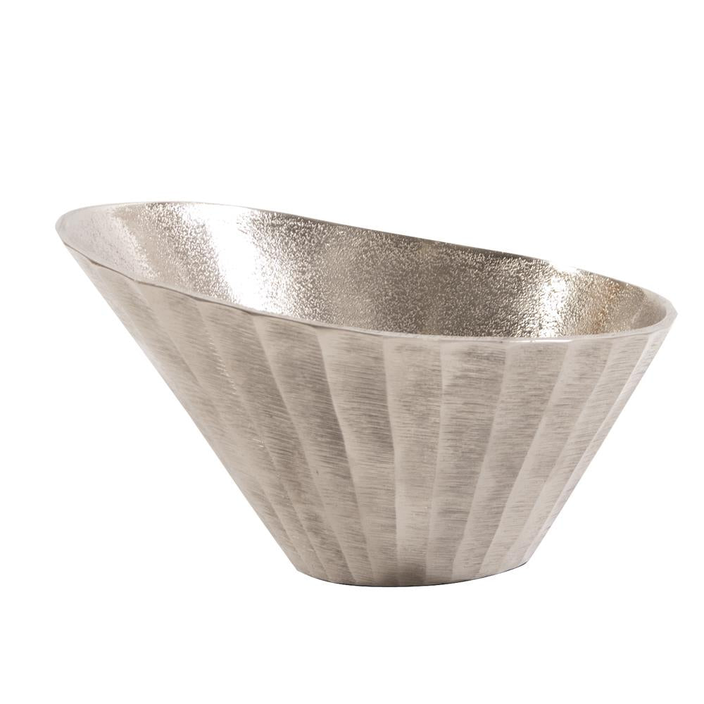 Howard Elliott Collection Silver Chiseled Metal Bowl Bowls Howard Elliott Collection   