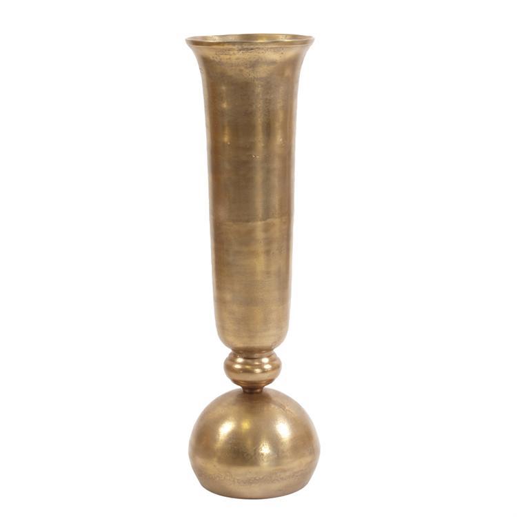 Howard Elliott Collection Gold Oversized Trumpet Vase Vases Howard Elliott Collection   