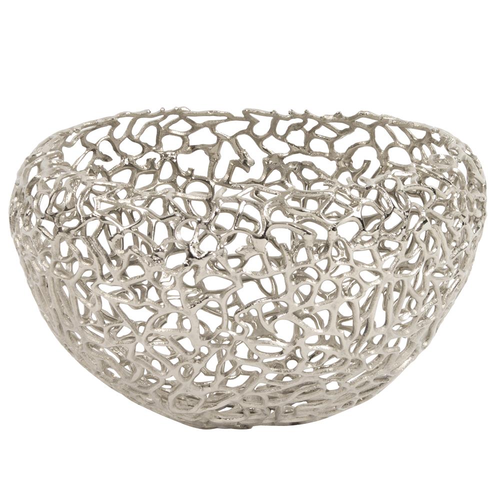 Howard Elliott Collection Aluminum Silver Nest Basket Decorative Accents Howard Elliott Collection   