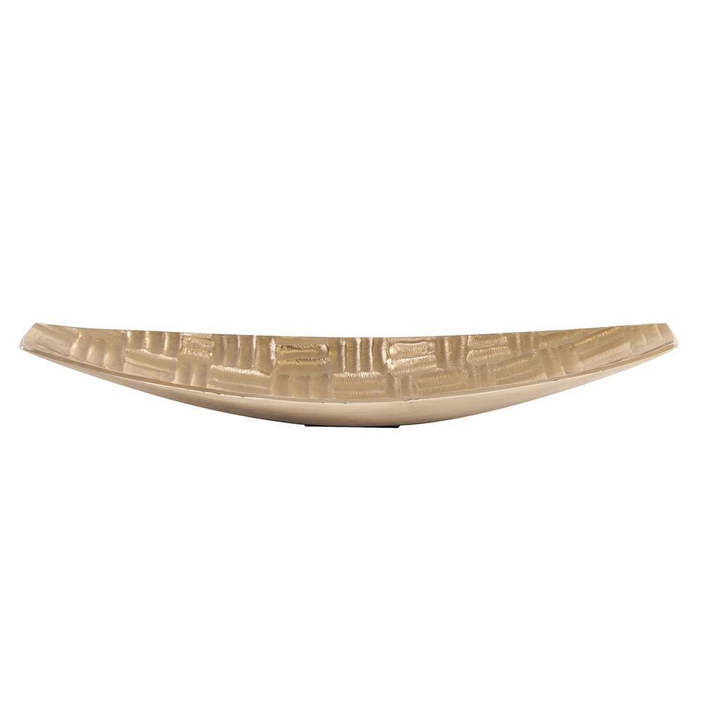 Howard Elliott Collection Textured Aluminum Elongated Gold Bowl, Small Bowls Howard Elliott Collection   