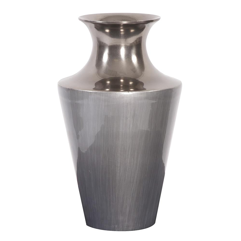 Howard Elliott Collection Flared Aluminum Vase with Gray Glaze, Small Vases Howard Elliott Collection   