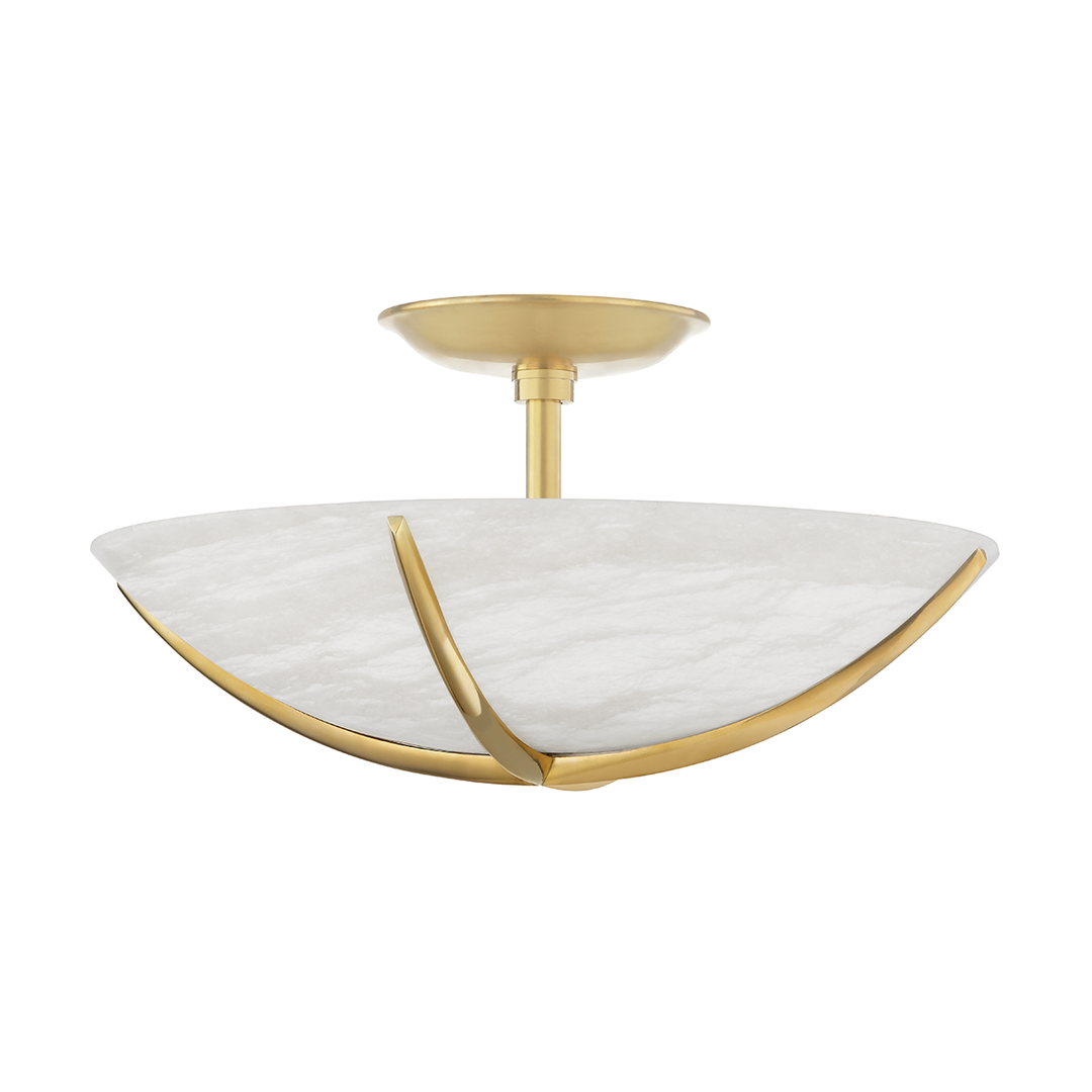 Hudson Valley Lighting Wheatley Semi Flush Ceiling Semi Flush Mounts Hudson Valley Lighting Aged Brass  