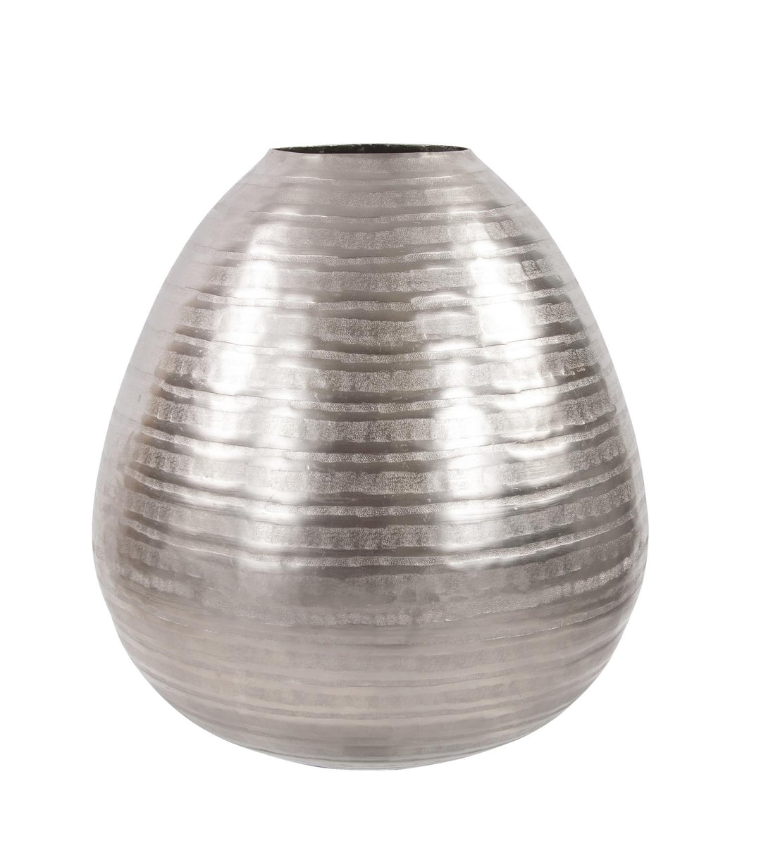 Howard Elliott Collection Chiseled Silver Teardrop Vase, Large Vases Howard Elliott Collection   