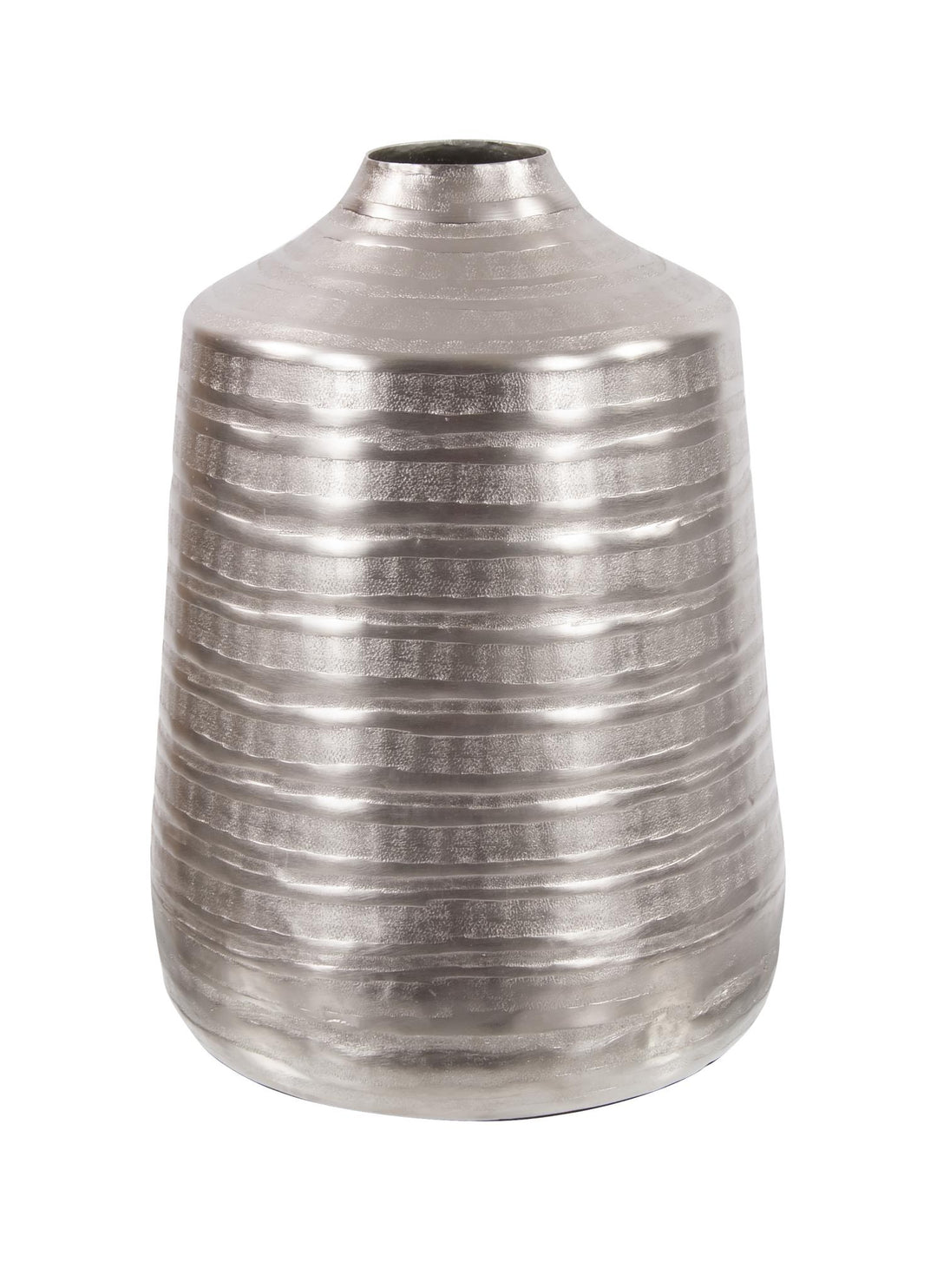 Howard Elliott Collection Chiseled Silver Cylinder Vase, Large Vases Howard Elliott Collection   