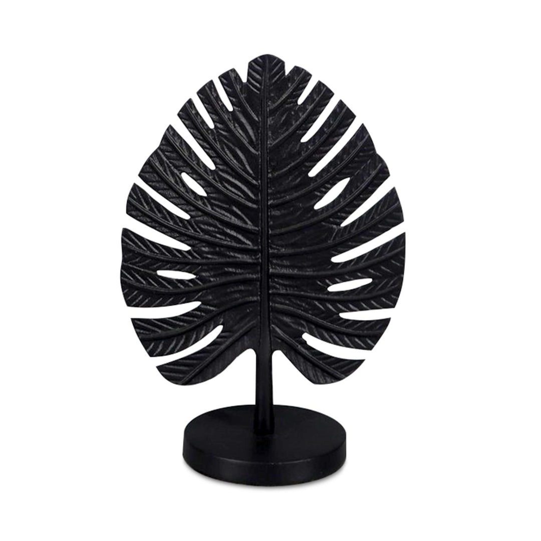 Howard Elliott Collection Small Palmetto Leaf Sculpture in Black Sculpture Howard Elliott Collection   