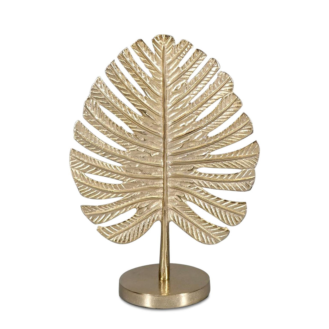 Howard Elliott Collection Large Palmetto Leaf Sculpture in Gold Sculpture Howard Elliott Collection   