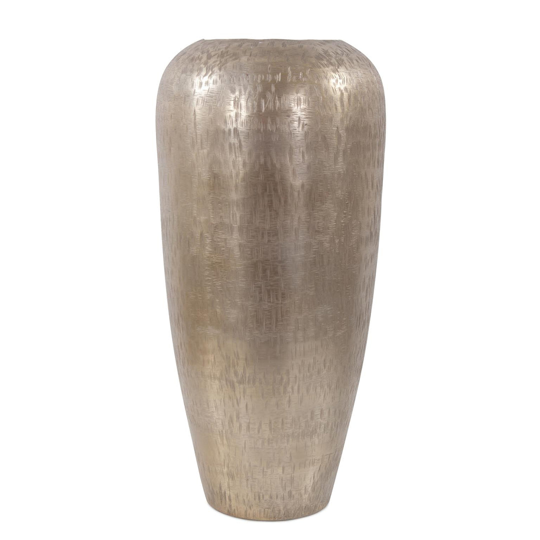 Howard Elliott Collection Etched Crossways Classic Torpedo Vase, Large Vases Howard Elliott Collection   