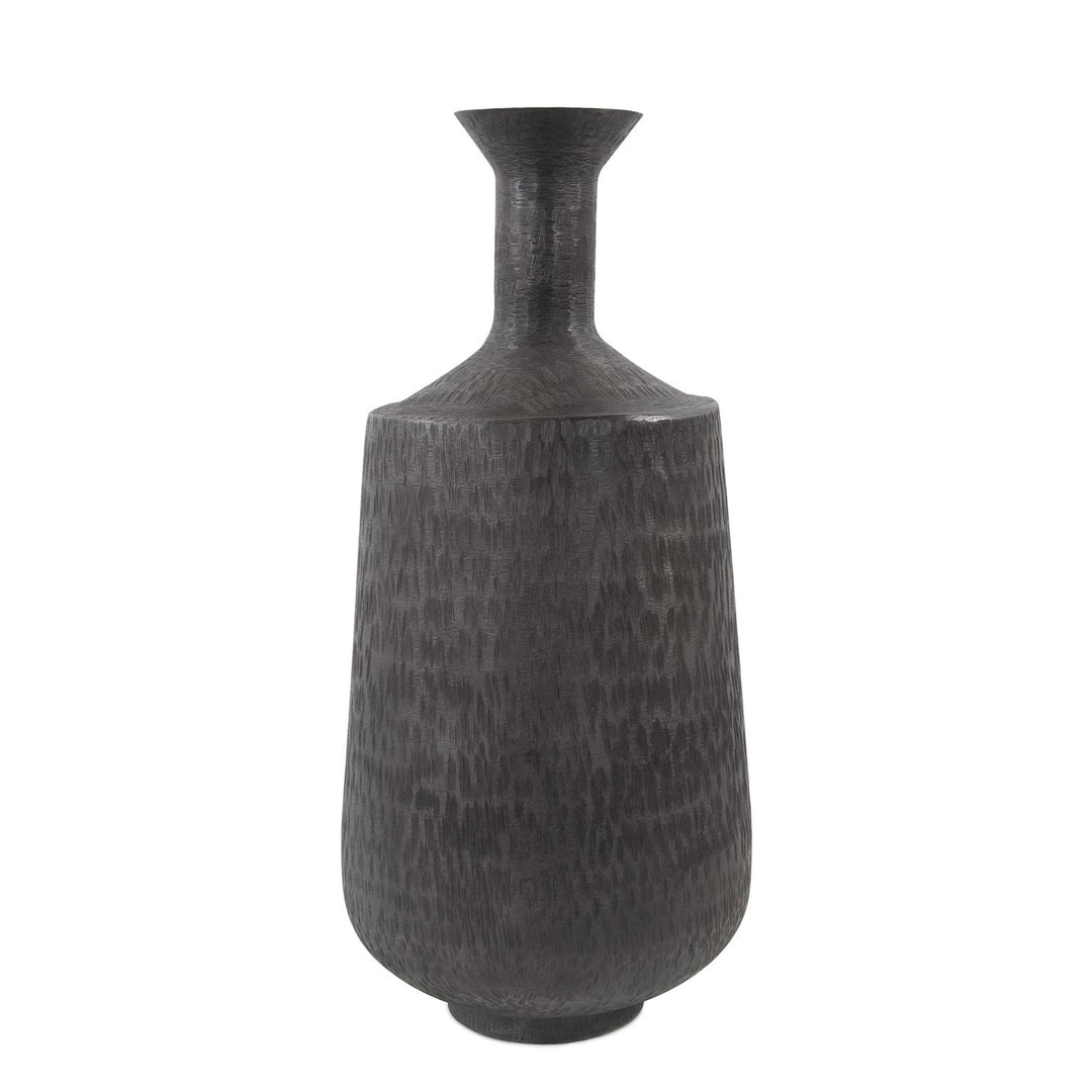 Howard Elliott Collection Etched Crossways Flared Neck Vase, Medium Vases Howard Elliott Collection   